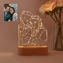 Line Art Photo Lamp Wedding Gift